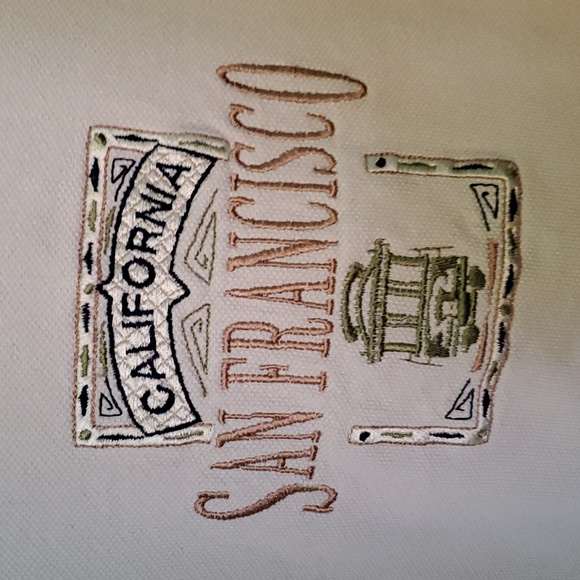 Vintage 80s California San Francisco Trolley Embroidered Sweatshirt - Picture 3 of 7